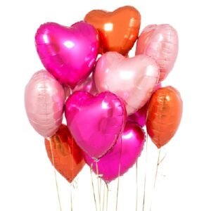 Pink and orange balloons