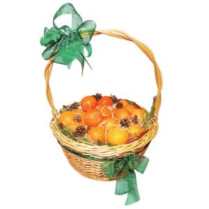 A basket of tangerines