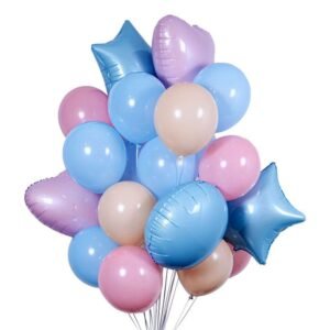 Balloons in pastel colors