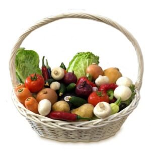 Gift basket with vegetables