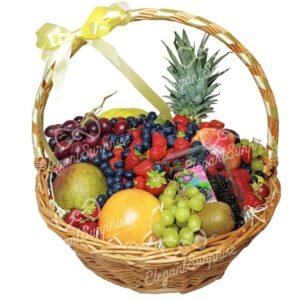 Basket with fruits and berries